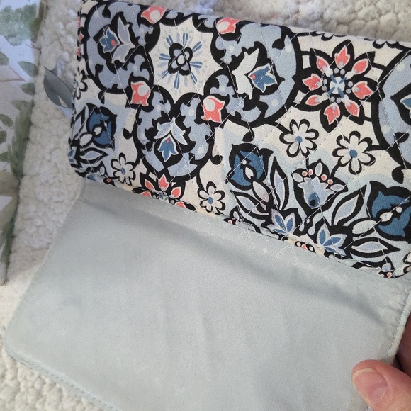 Vera Bradley Floral Wristlet - Blue, Pink, Black, removable strap - Picture 6 of 12